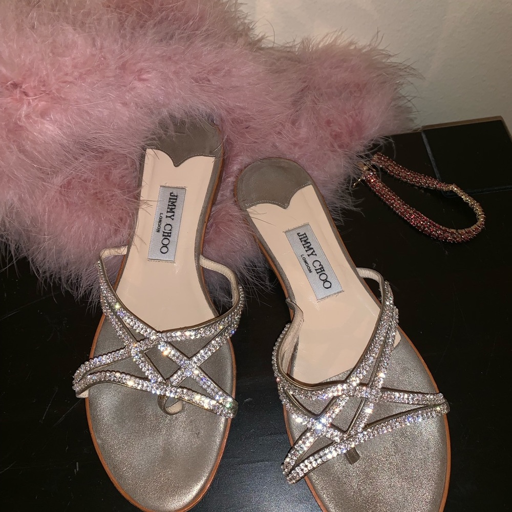 Jimmy Choo Slip On Sandals
